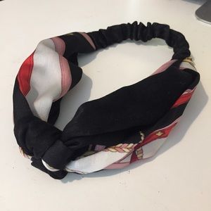 Satin headband vintage print
